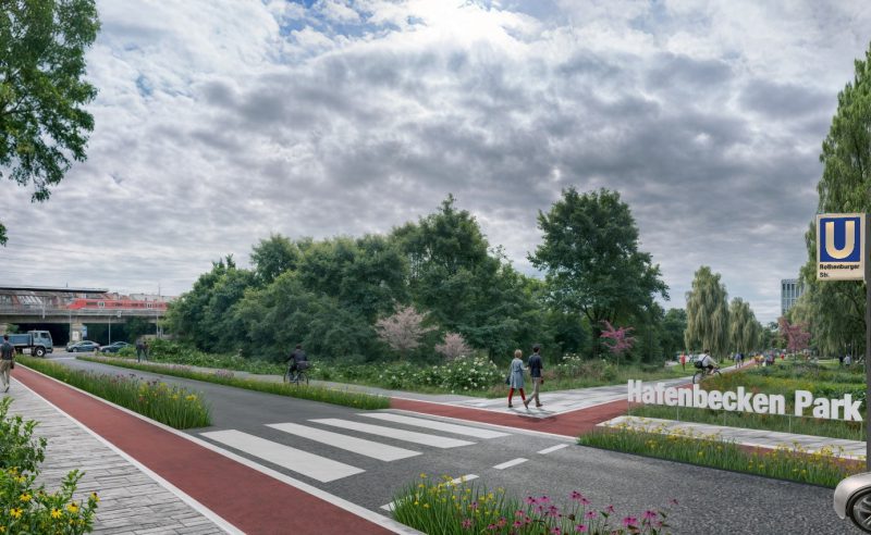 Visualisierung des grünen Alterantivplans zum Frankenschnellweg