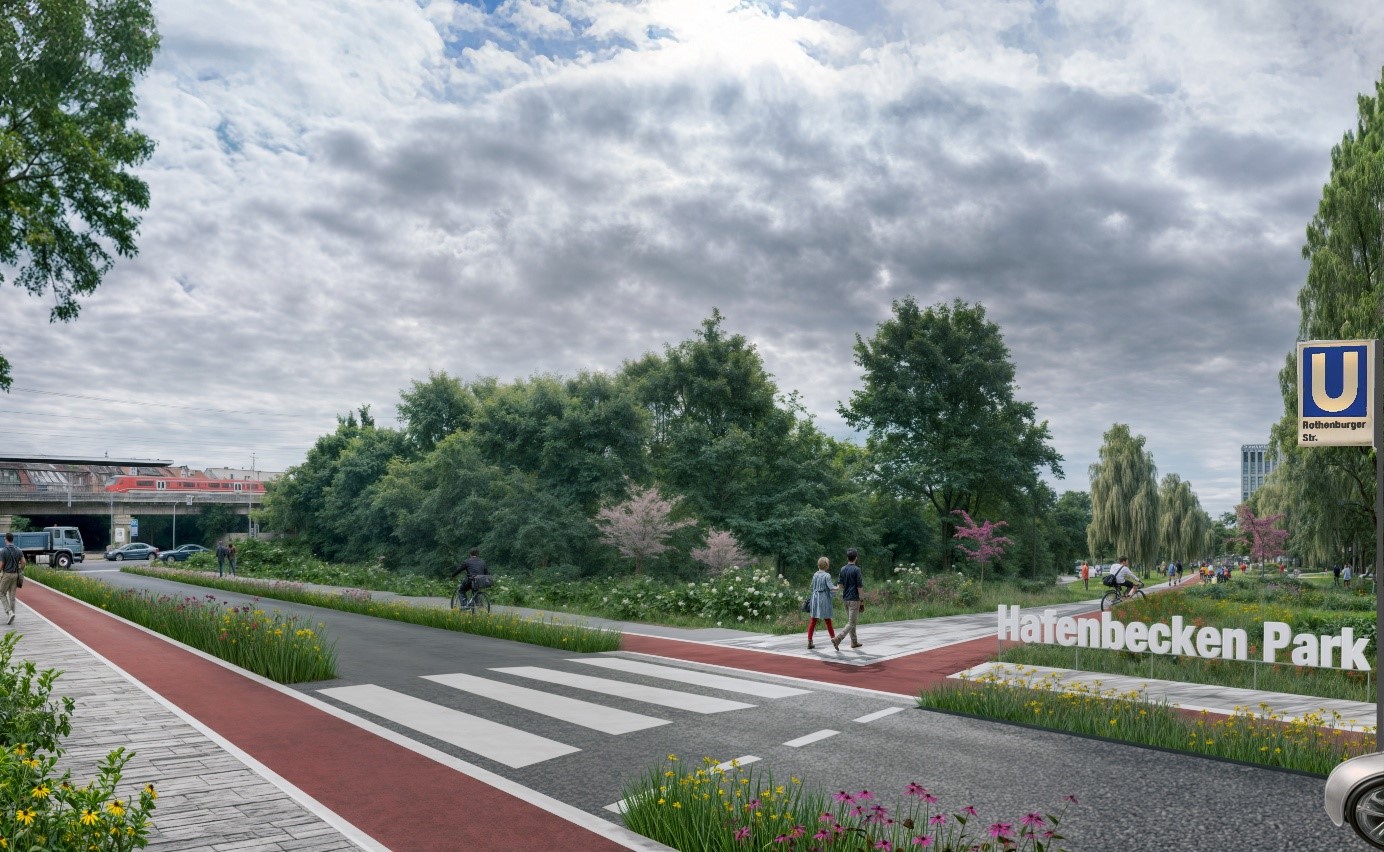 Visualisierung des grünen Alternativplans zum Frankenschnellweg